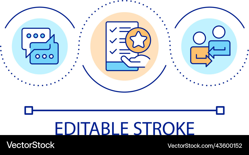 Teamwork Loop Concept Icon Vector Image