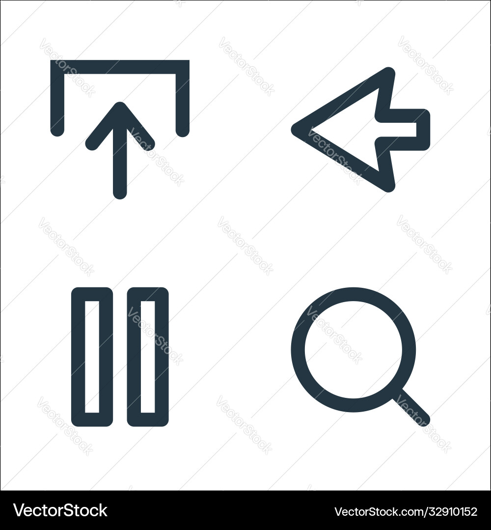 User interface line icons linear set quality User interface line icons linear set quality vector image
