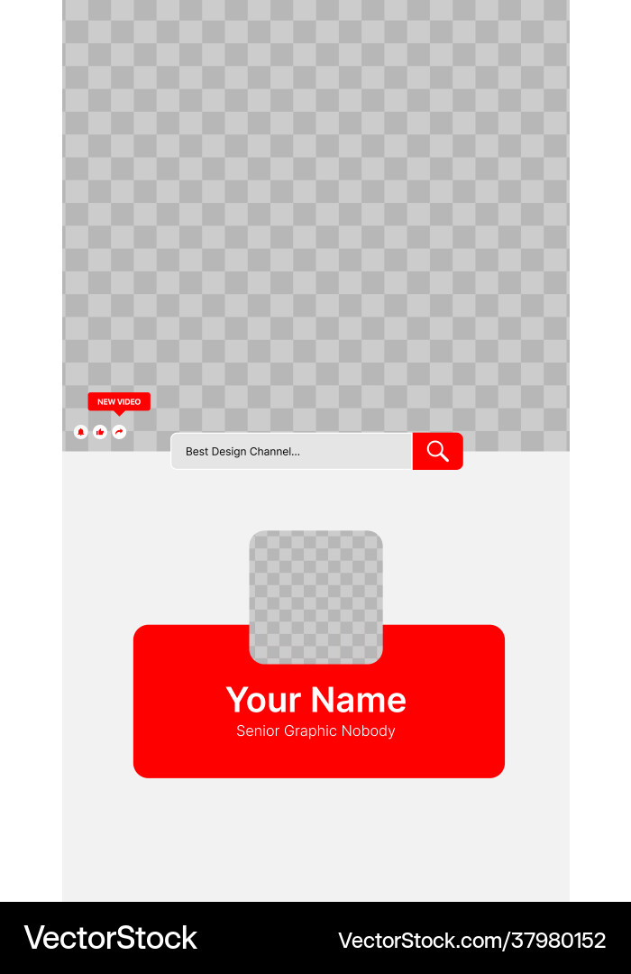 Vertical white and red user interface template Vertical white and red user interface template vector image