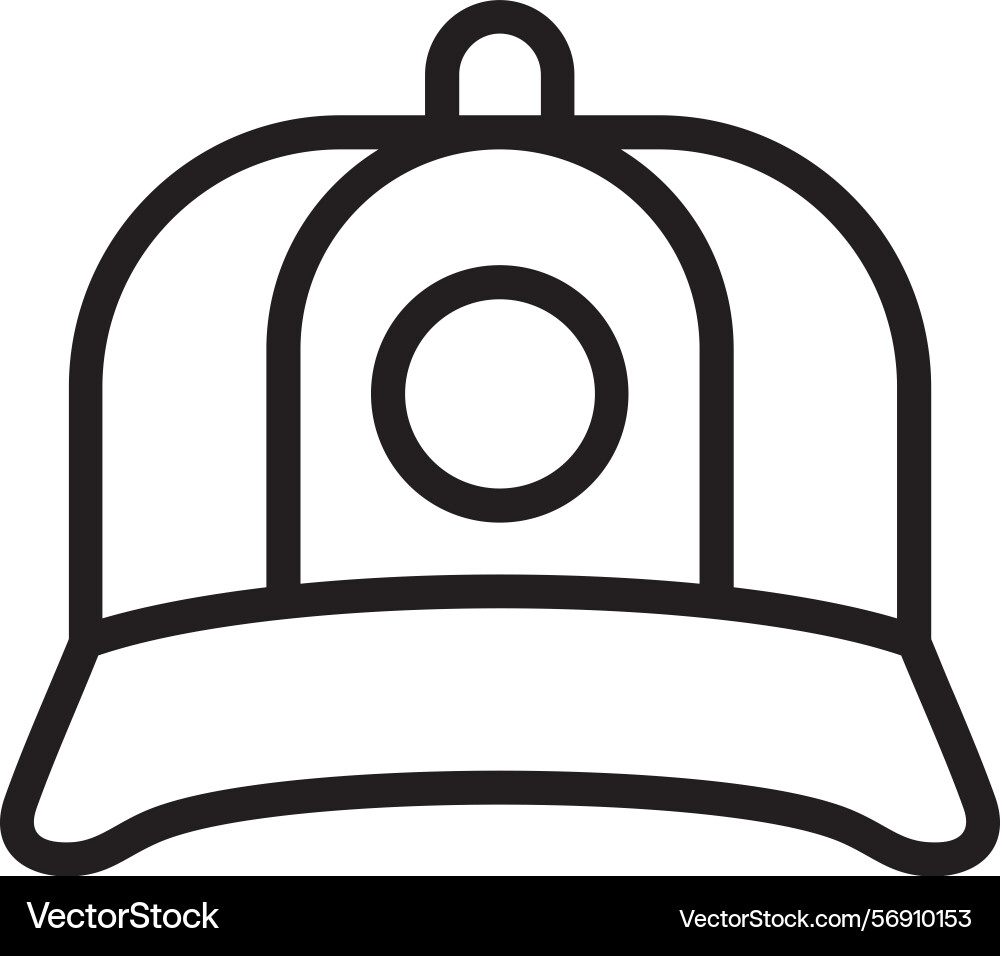 Cap linear style icon design vector image
