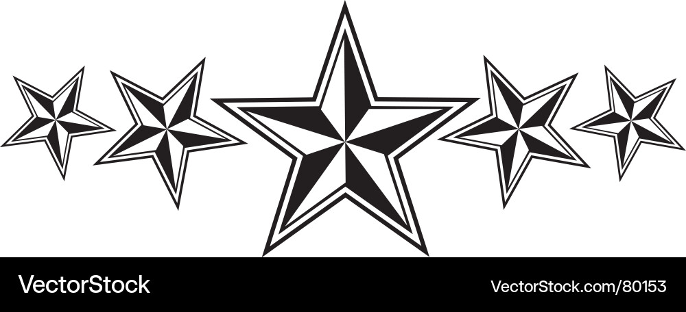 Classic Nautical Stars Vector Image