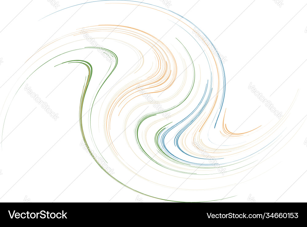 Curve rotated volute helix shape colorful spiral Curve rotated volute helix shape colorful spiral vector image