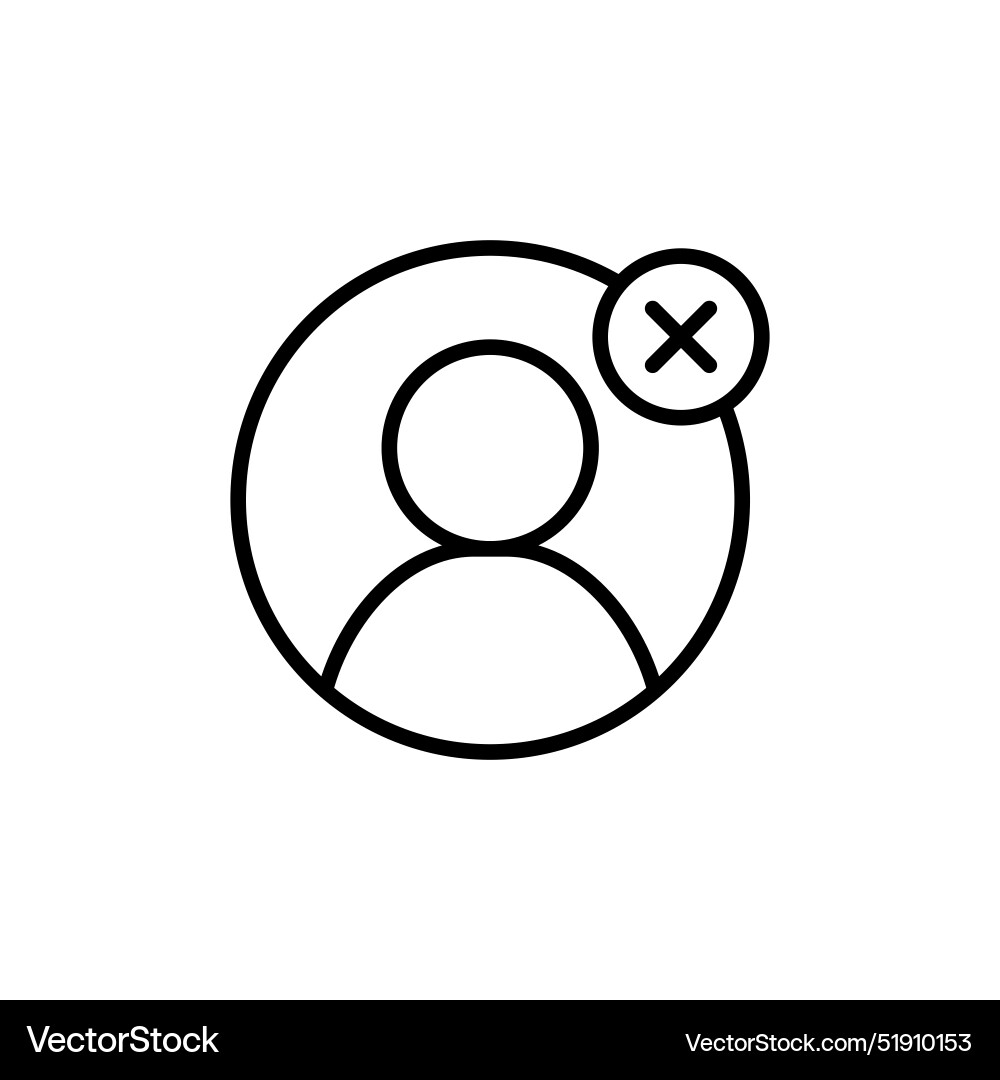 Delete user icon ideal for account management vector image