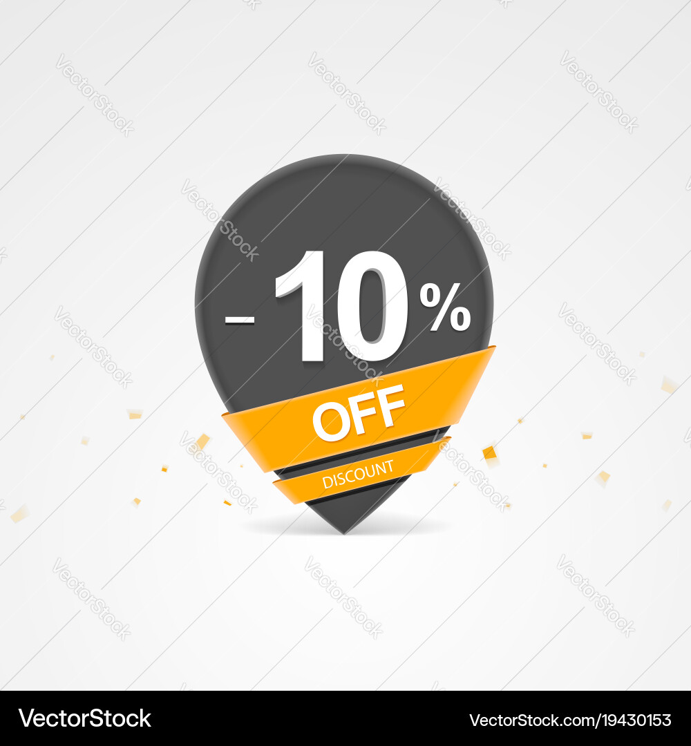 Discount Percent Pointer Icon Vector Image