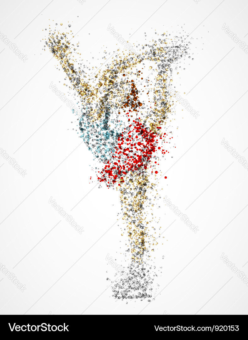 Dynamic Ice Skating Performance Vector Image