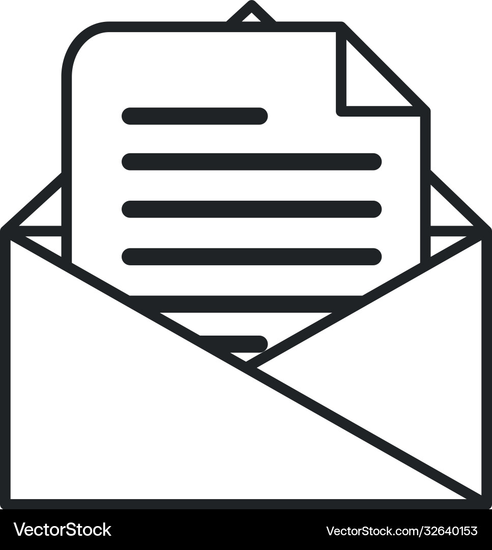 Envelope message line style icon design Envelope message line style icon design vector image