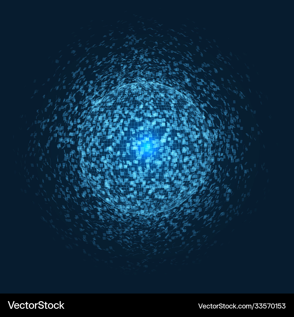 Exploding sphere design Vector Image
