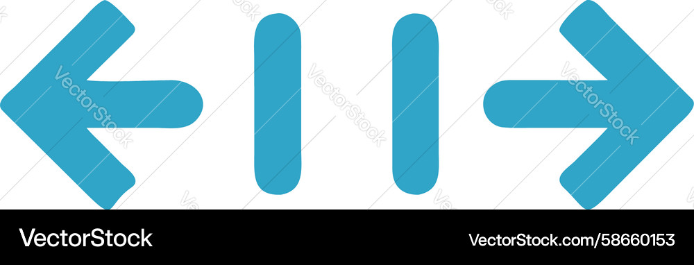 Horizontal navigation arrows swipe and direction Vector Image