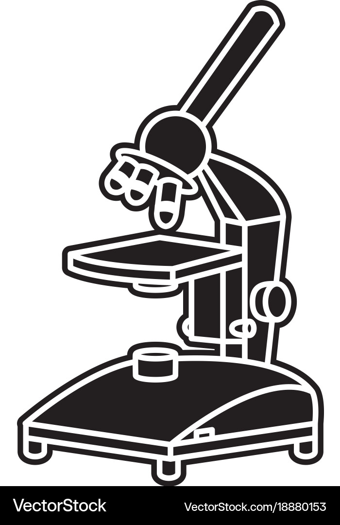 Isolated microscope design Vector Image