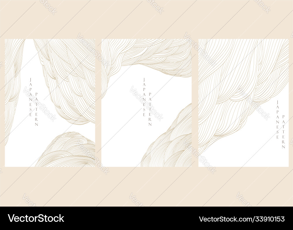 Japanese background with line pattern abstract vector image