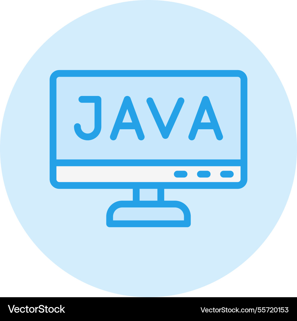 Java icon design vector image