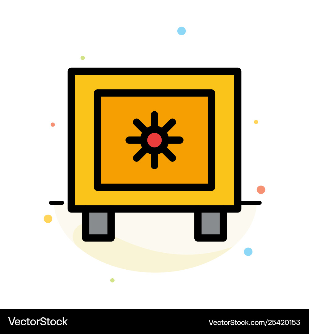 Locker lock global logistic abstract flat color Locker lock global logistic abstract flat color vector image