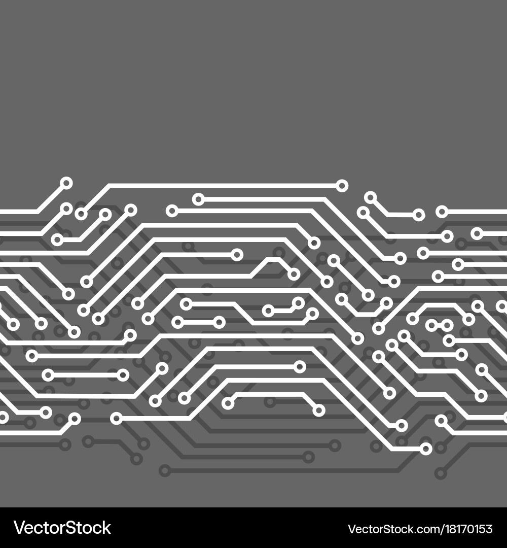 Microchip Circuit Board Pattern vector image