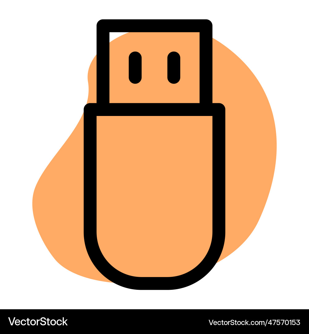 Removable flash drive for data storage vector image