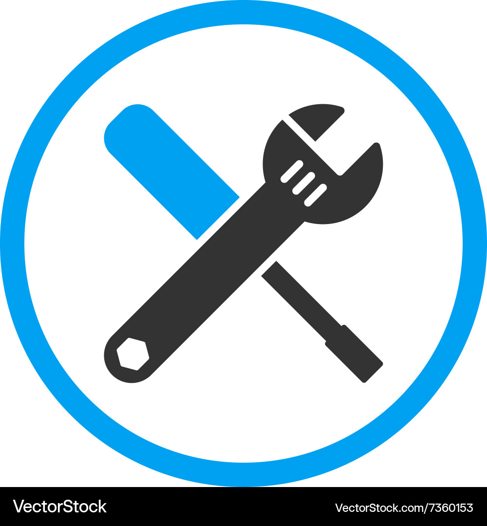 Tools rounded icon Vector Image