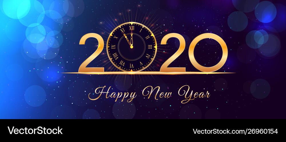 2020 New Year Eve Celebration Vector Image