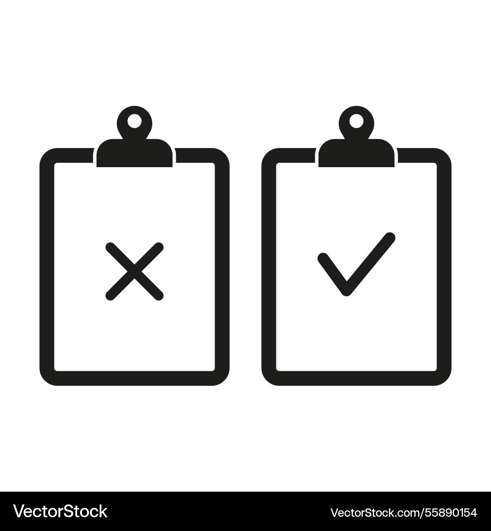 Checklist approval icon task completion symbol Vector Image
