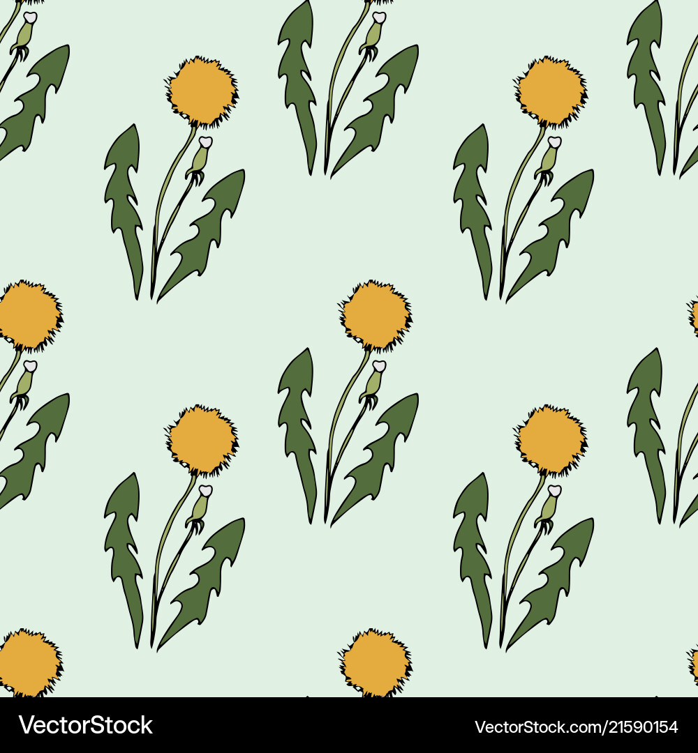 Dandelion pattern Vector Image