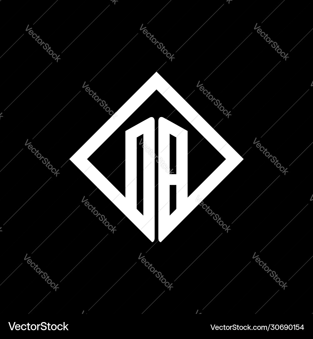 Db logo monogram with square rotate style design Db logo monogram with square rotate style design Vector Image