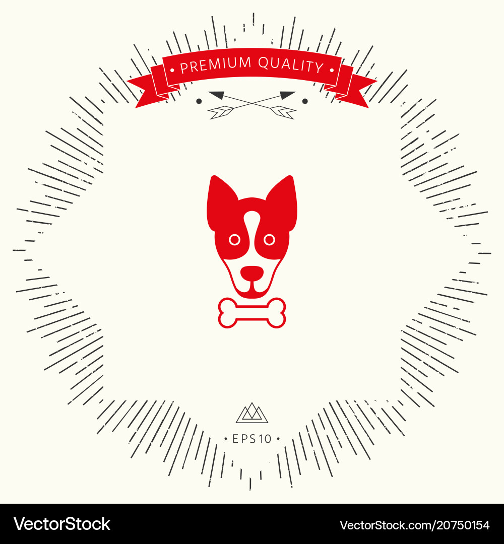 Dog with bone- logo symbol protect sign icon Dog with bone- logo symbol protect sign icon vector image