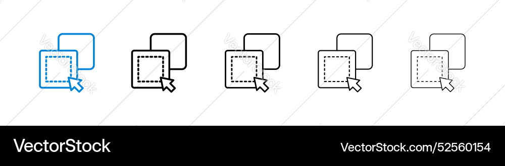 Drag and drop icon set on white background Drag and drop icon set on white background vector image