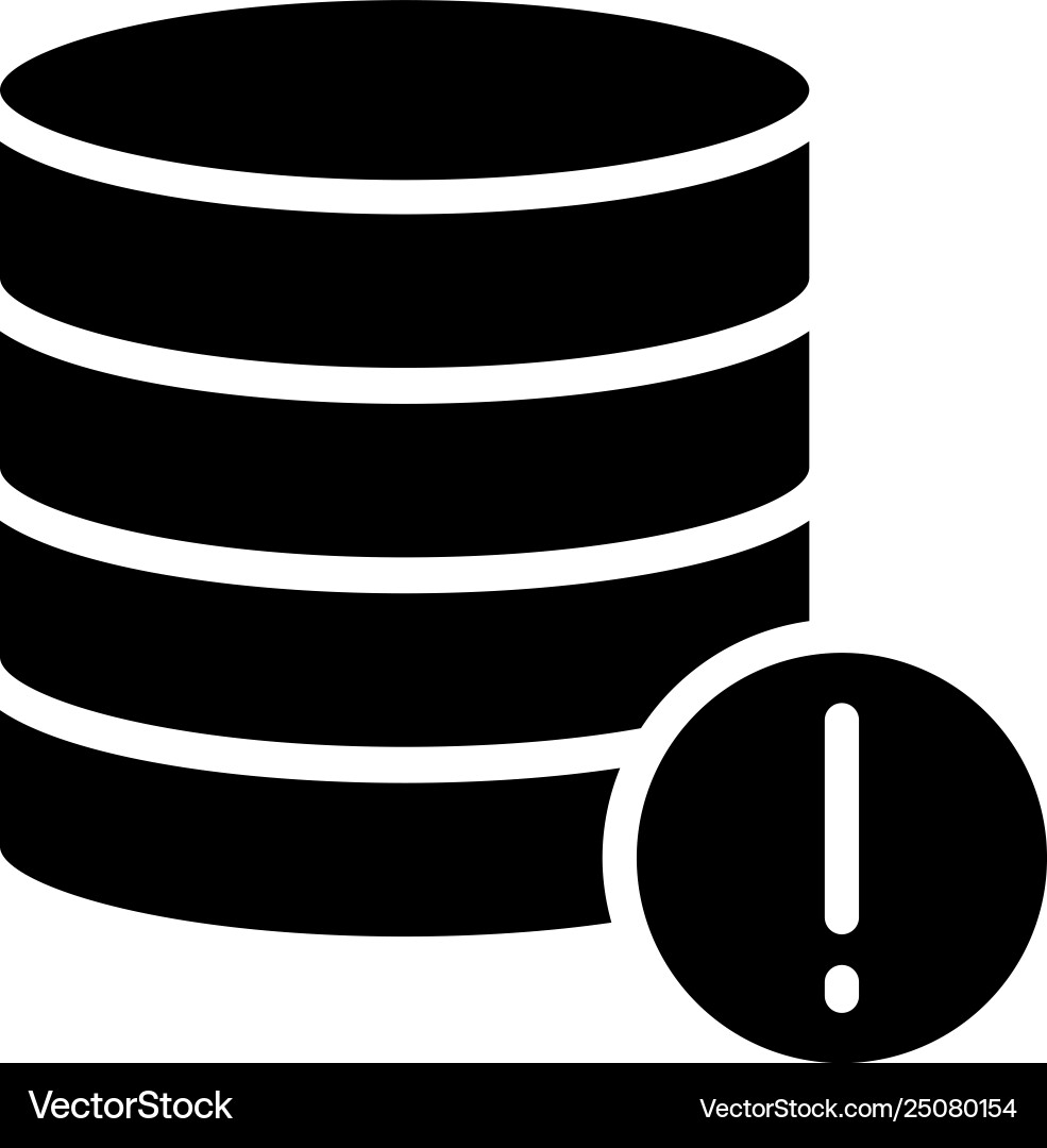 Error database Vector Image