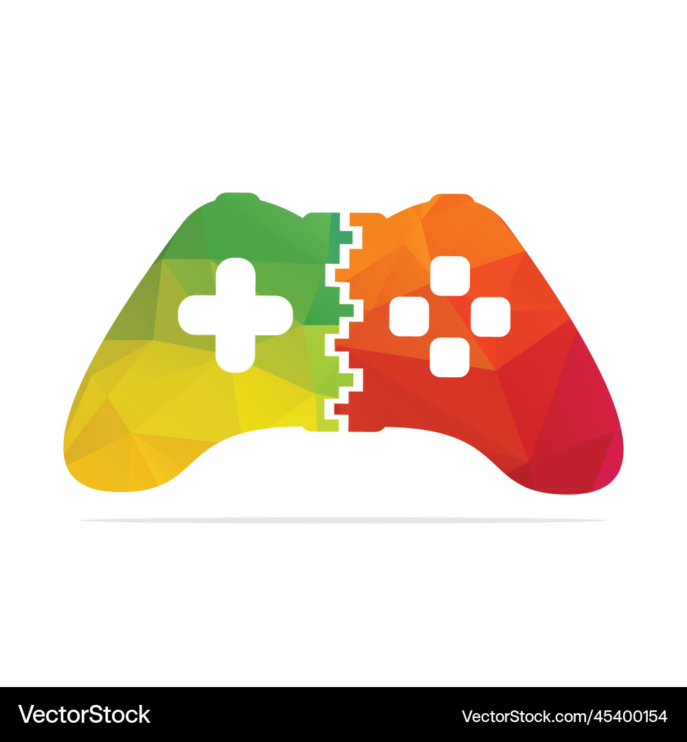 Game joystick or device controller logo vector image