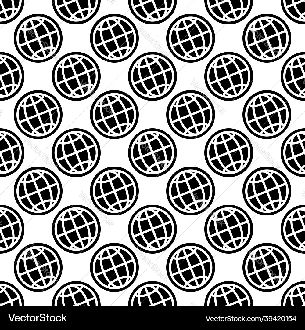 Globe pattern seamless Globe pattern seamless vector image