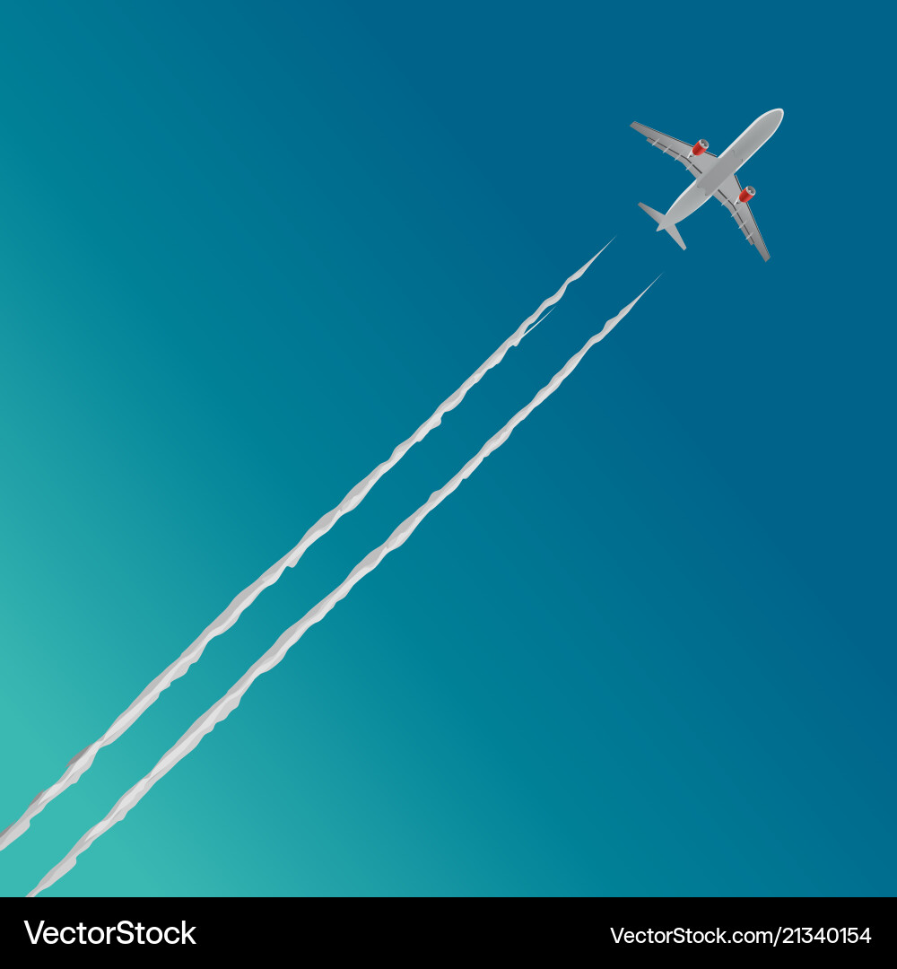 Plane in clouds Royalty Free Vector Image - VectorStock