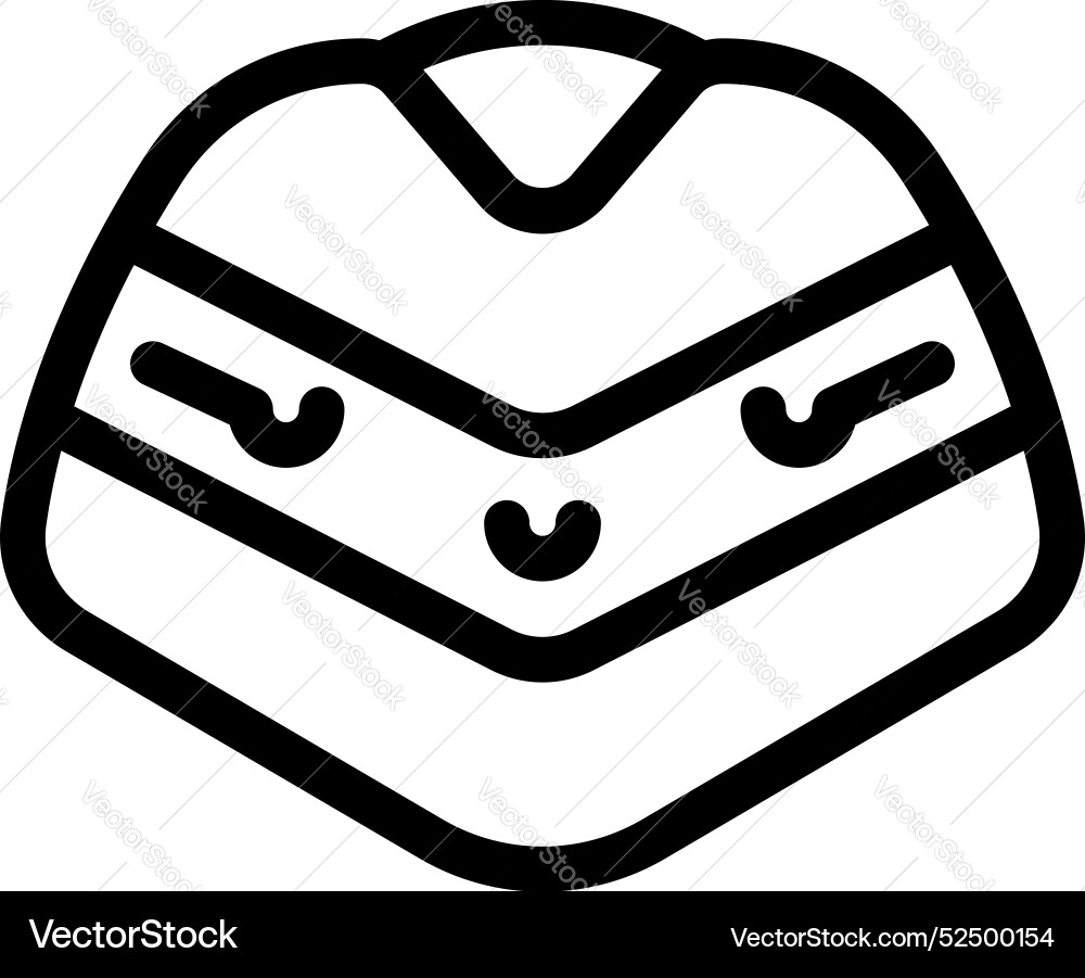 Robot head showing artificial intelligence vector image