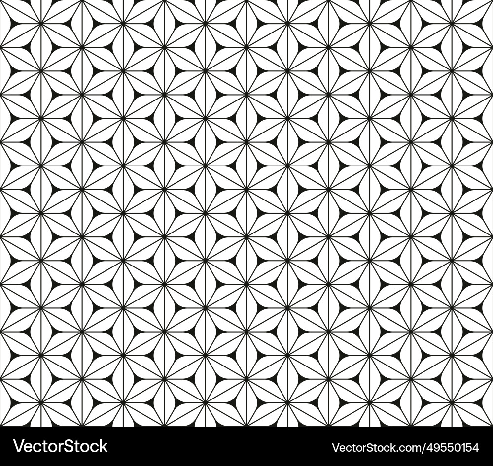 Seamless pattern with black and white hexagon Seamless pattern with black and white hexagon vector image