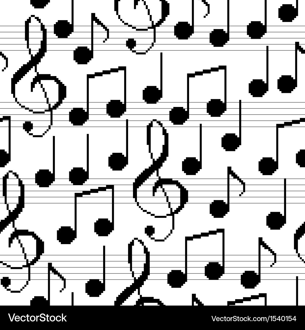 Seamless pattern with notes Vector Image