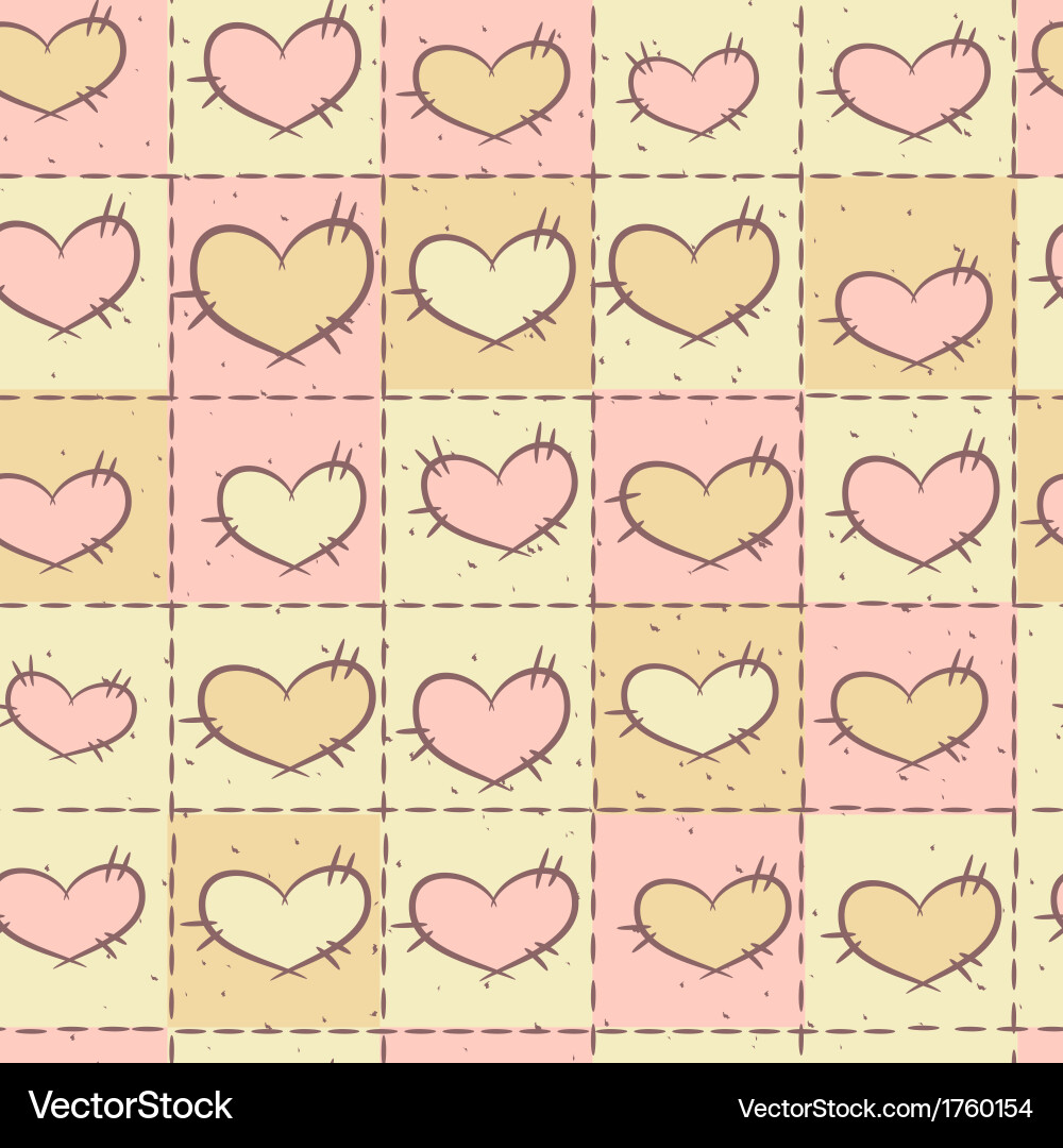 Seamless pattern with patchwork Vector Image