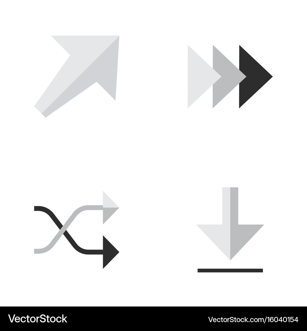 Set of simple cursor icons vector image