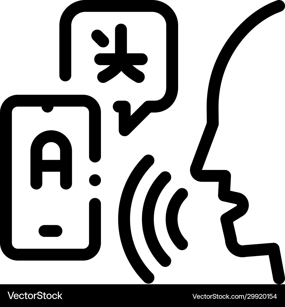 Voice interpreter translator icon thin line Vector Image