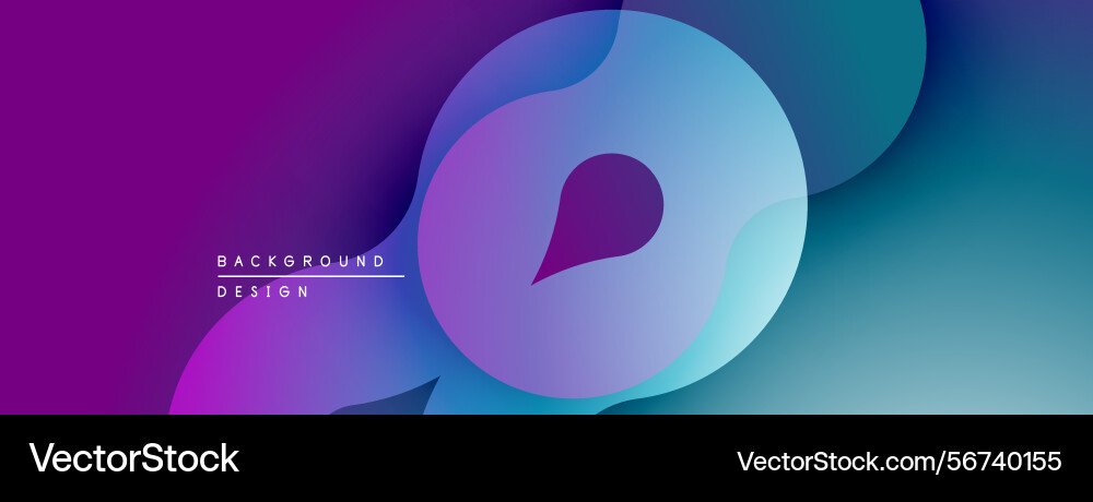 Abstract gradient layers create flowing shapes Vector Image