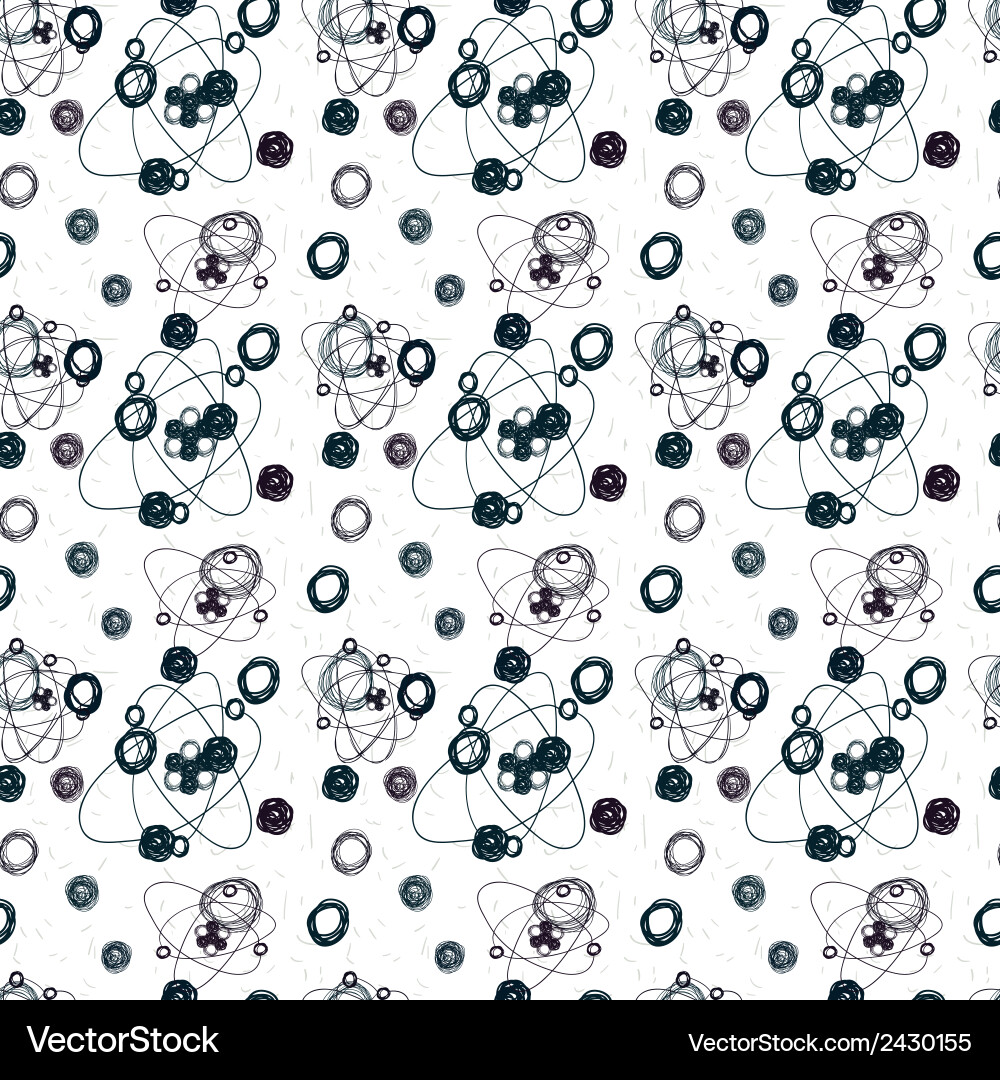 Abstract seamless background molecule structure vector image
