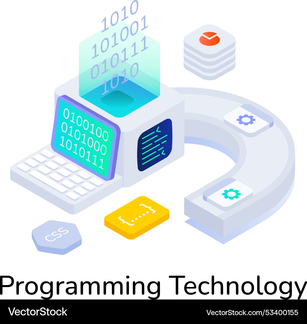 Basic rgbprogramming technology icon in isometric vector image