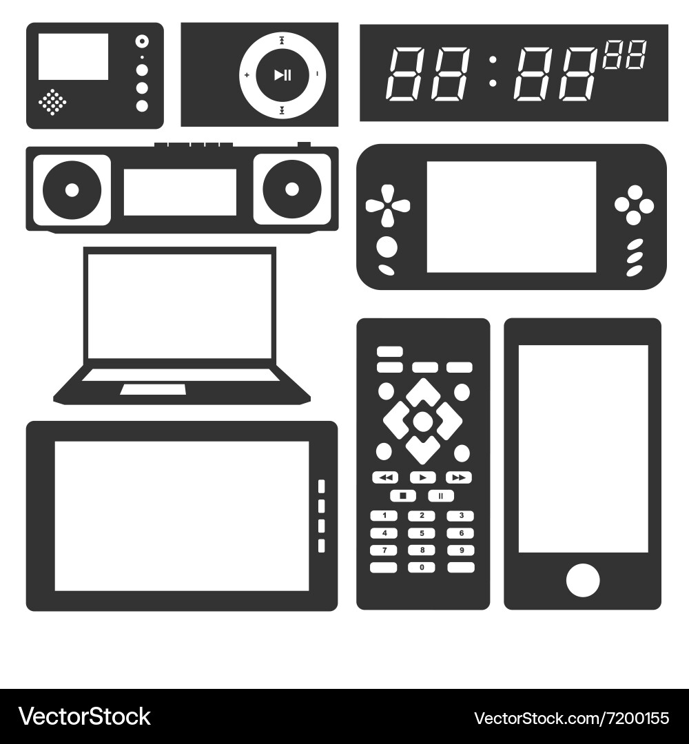 Devices and gadgets icons set Vector Image