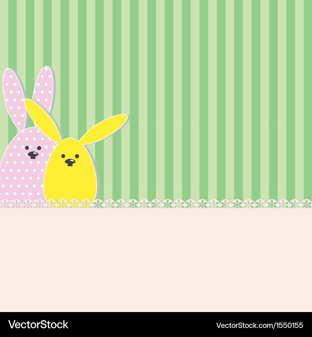 Easter bunny card Royalty Free Vector Image - VectorStock
