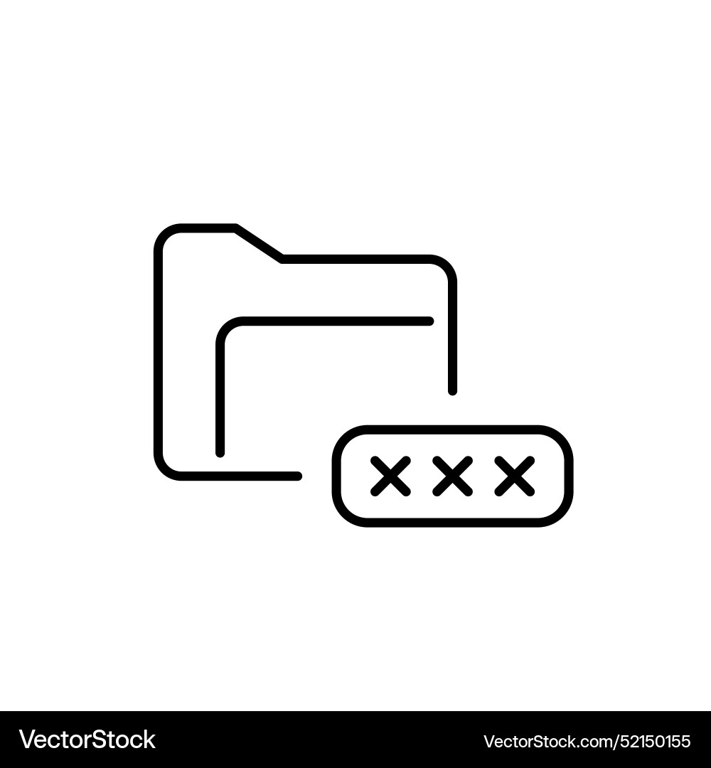 Encrypted folder access secure file directory Encrypted folder access secure file directory vector image