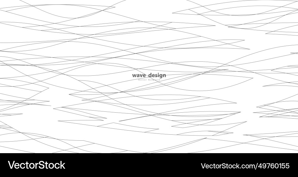 Hand drawn lines abstract pattern wave simple Vector Image