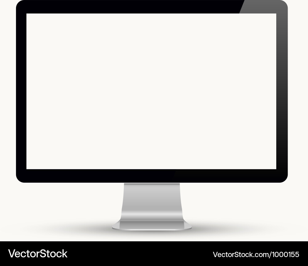 Isolated Computer Display vector image