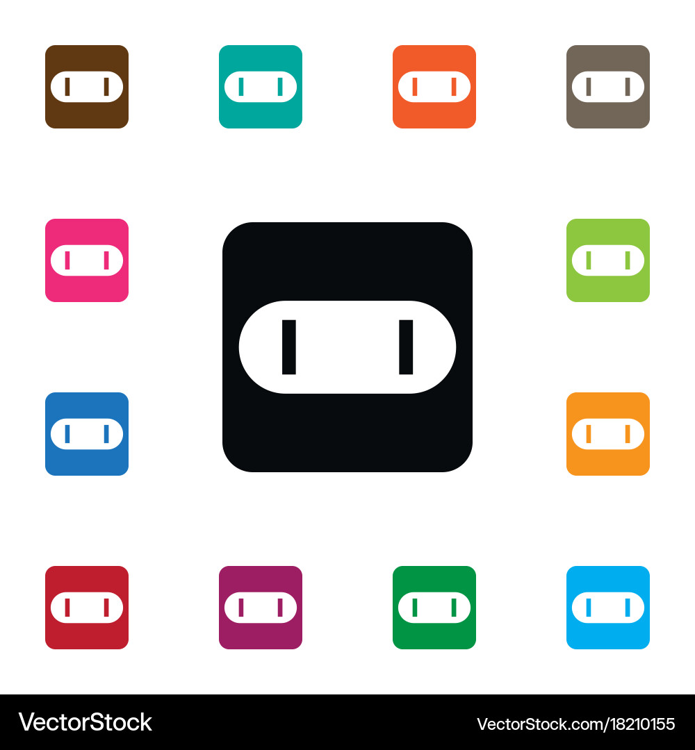 Isolated socket icon outlet element can vector image