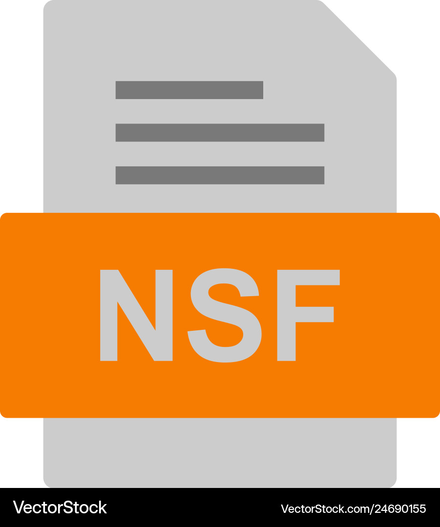 Nsf file document icon vector image