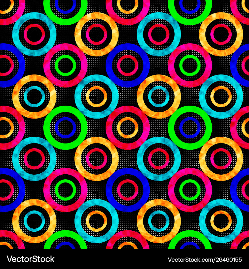 Psychedelic Colorful Circle Pattern vector image