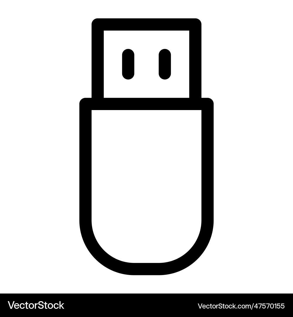 Removable flash drive for data storage Vector Image