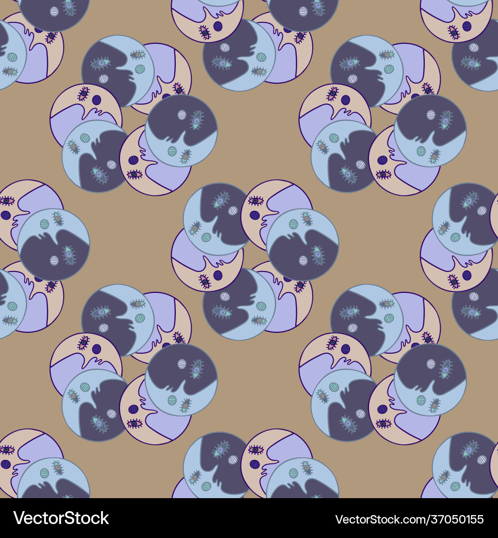 Seamless abstract pattern with talisman vector image