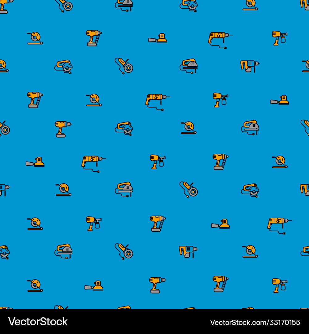 Seamless pattern template with linear color icons Seamless pattern template with linear color icons vector image