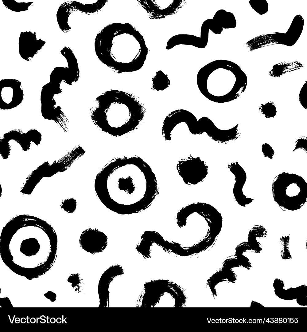 Seamless pattern with circles and curved lines Seamless pattern with circles and curved lines vector image